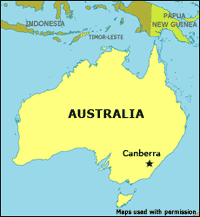 Map, Australia