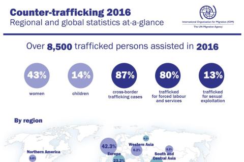 Counter-trafficking: Regional and global statistics at a glance (2016)