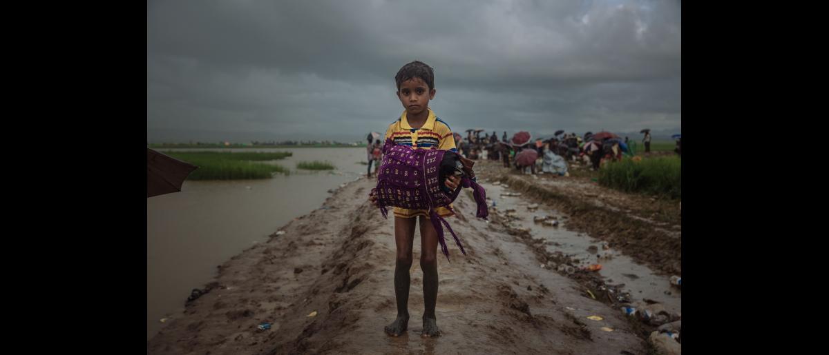15,000 Rohingya refugees arrive at the Ajumanpara borderpoint between Bangladesh and Myanmar. Many have been waiting to cross for two days following their villages being recently burned and attacked.