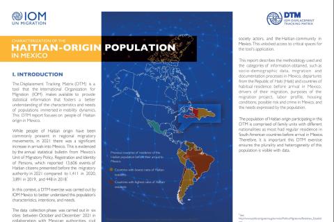 Characterization of the Haitian-Origin Population in Mexico